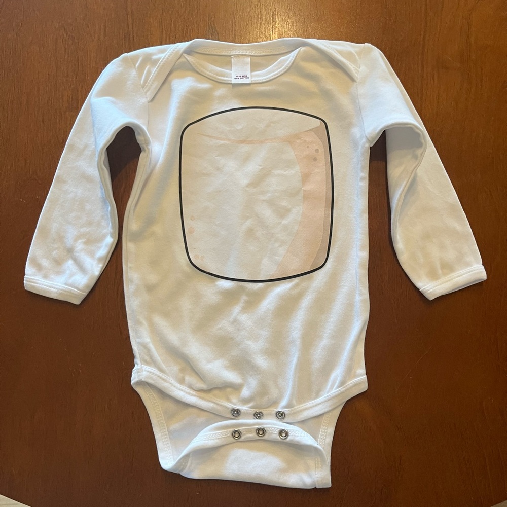 Baby marshmallow costume onesie Halloween